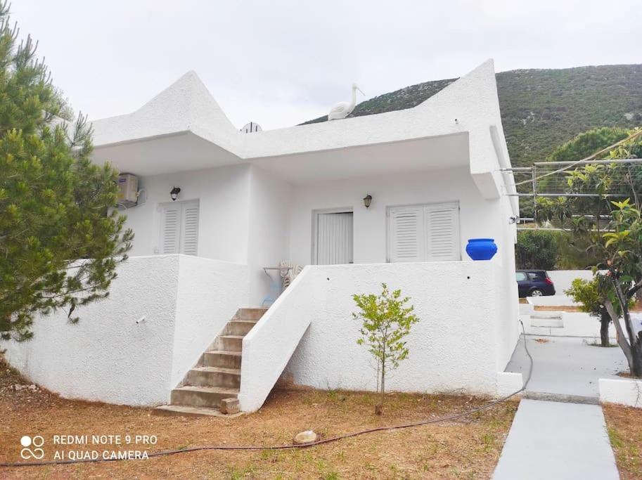 White Villa In Olive Trees And Seaview To Panagia Алмиропотамос Экстерьер фото
